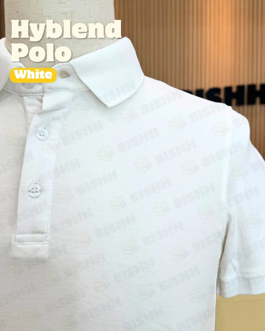 Hyblend Polo Tee - Dual Layered in White