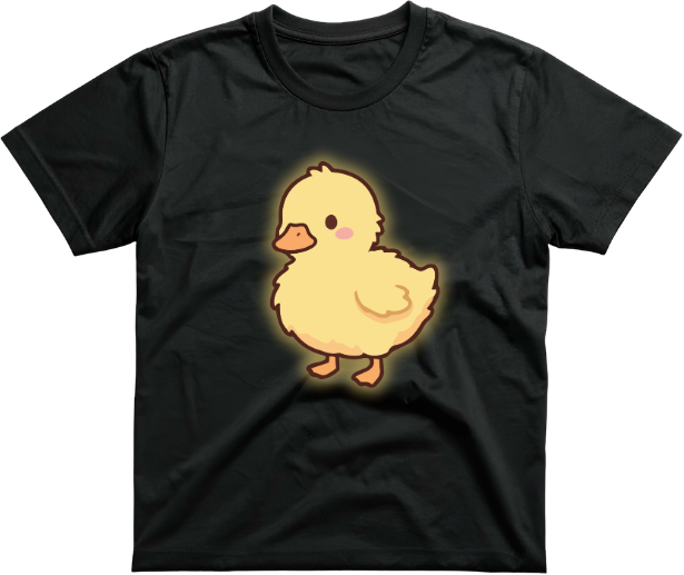 Tee print with soft, gas-like edges fading into the fabric